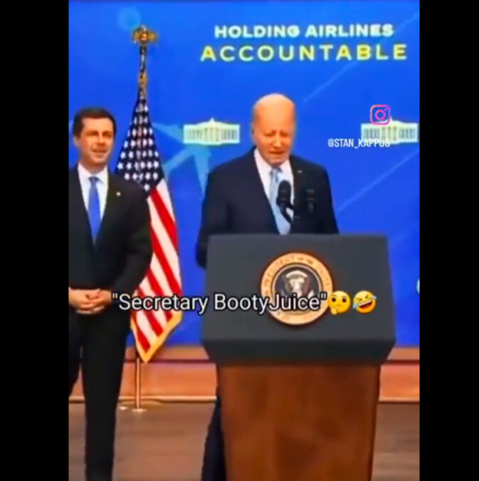 Biden Calls Pete Buttigieg “Secretary Booty Juice” 2 Biden Calls Pete Buttigieg “Secretary BootyJuice”