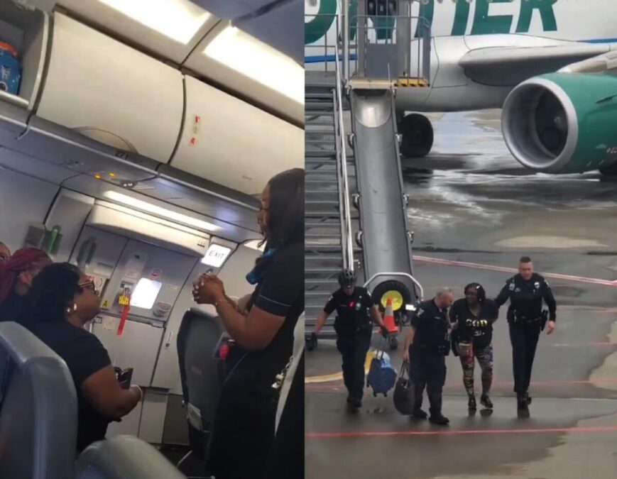 Video: Frontier Flight Deboarded After Woman Seating On Exit Row Wants ...