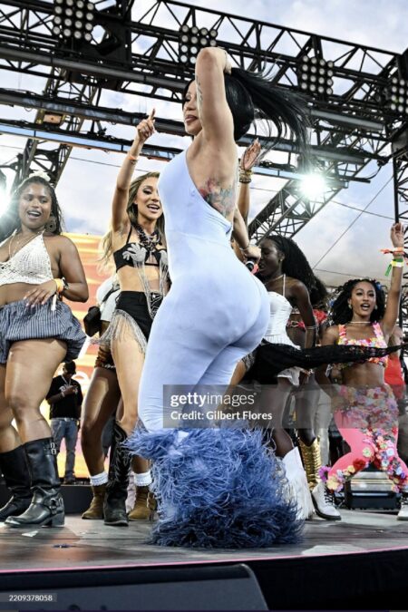 Cardi B Trolled After Getty Photos Show Lumpy Padded Butt At Coachella Revolve Festival 2025