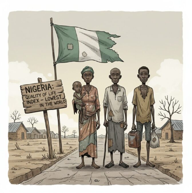 Nigeria Ranks First In 2025 List Of Countries With Lowest Quality of Life