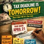"Final Final" Warning: Your Tax Deadline is Tomorrow