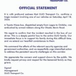 Traveling By Road Now Highway To Heaven Or Paid Bush Hikes With Terrorists GUO transport statement on driver shot killed & passengers kidnapped traveling to Onitsha East at Okada Benin Ore road