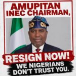 Image also shared by Nigerians calling for the resignation of INEC chairman Amupitan